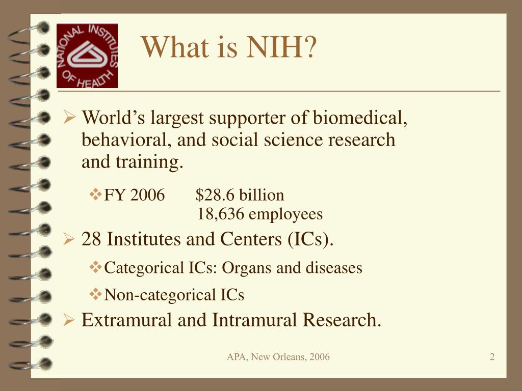 PPT - A Beginner's Guide to the National Institutes of Health nih