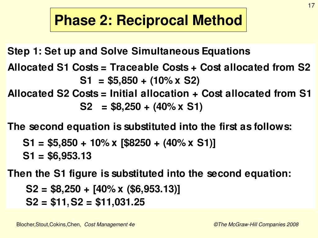 PPT Cost Allocation Service Department Costs and Joint Product Costs