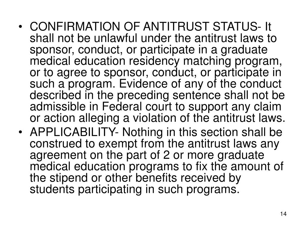 PPT Antitrust Lawsuit Against the Resident Match PowerPoint