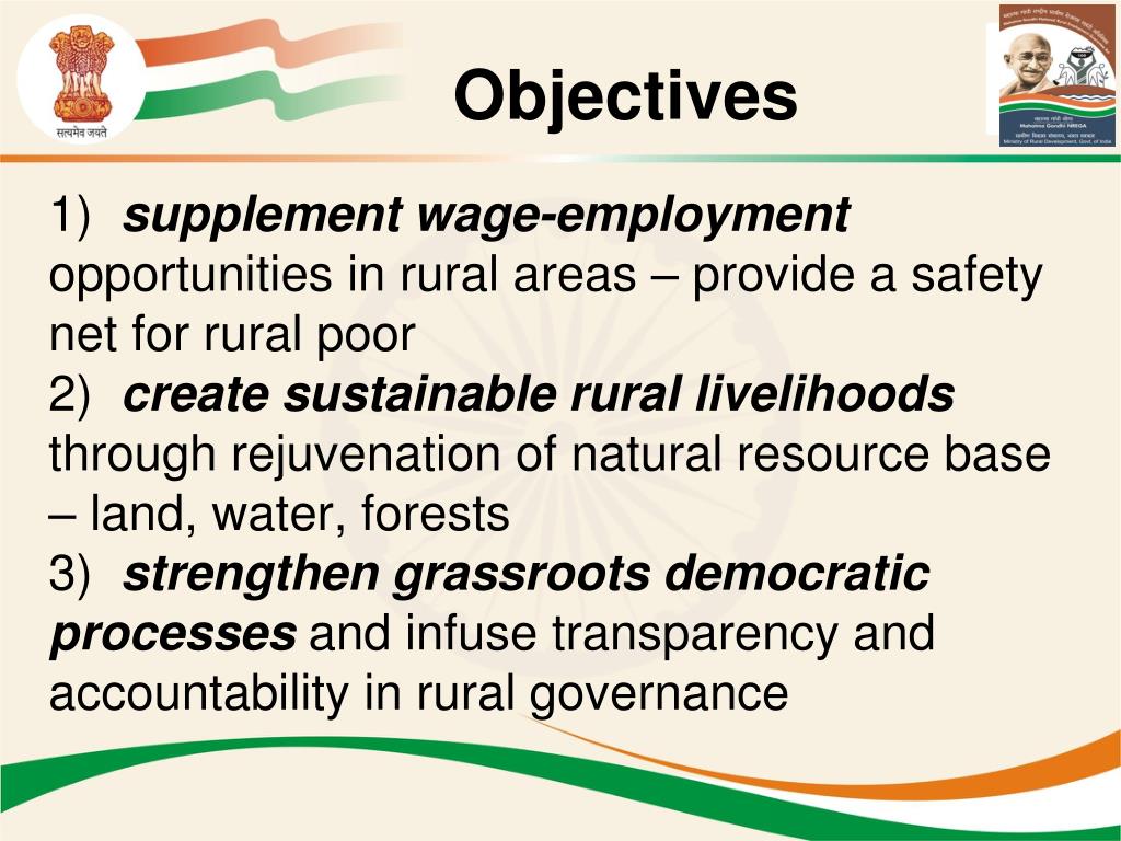 PPT Mahatma Gandhi National Rural Employment Guarantee Act (MGNREGA
