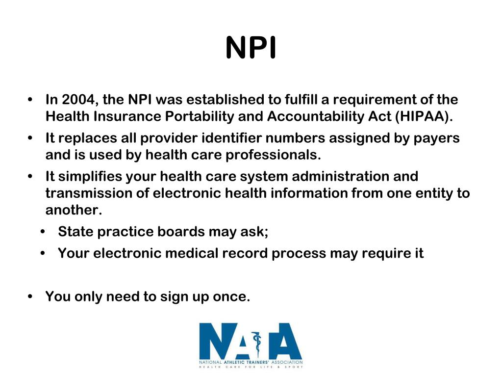 PPT National Provider Identifier (NPI) PowerPoint Presentation, free download ID4687756