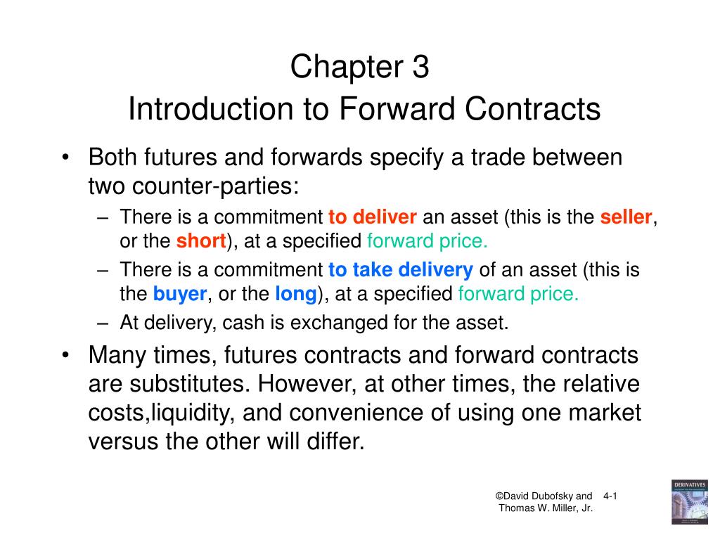 PPT Chapter 3 Introduction to Forward Contracts PowerPoint
