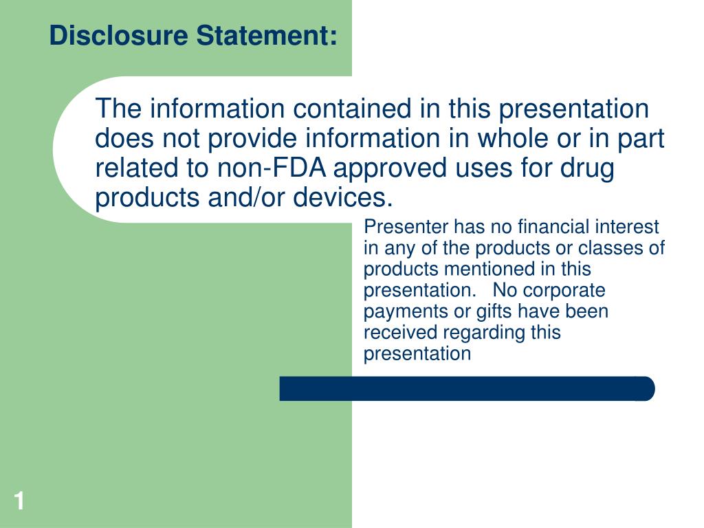 PPT Disclosure Statement PowerPoint Presentation, free download ID