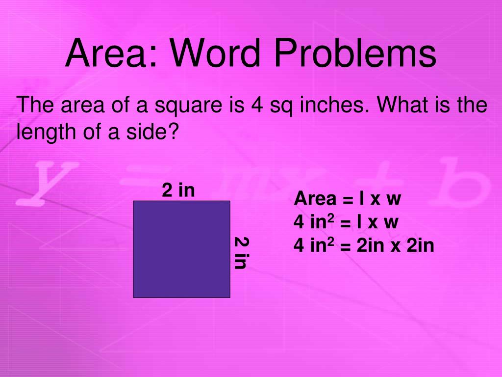PPT - Area: Word Problems PowerPoint Presentation, free download - ID
