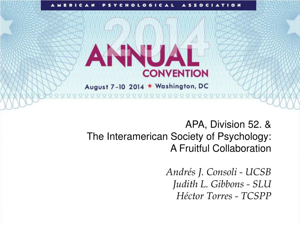 PPT APA, Division 52. & PowerPoint Presentation, free download ID