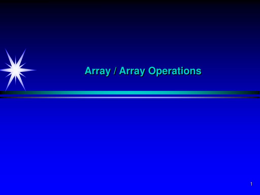 PPT Array / Array Operations PowerPoint Presentation, free download
