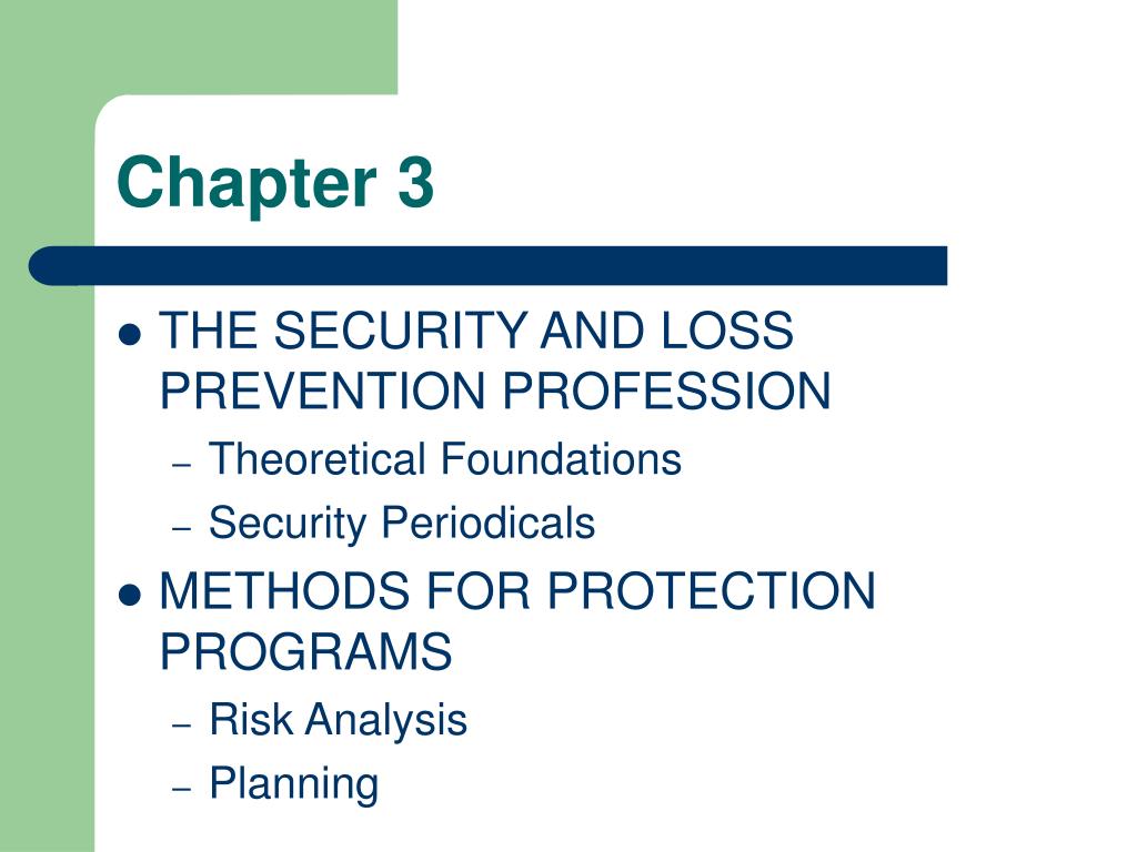 PPT Security & Loss Prevention An Introduction PowerPoint