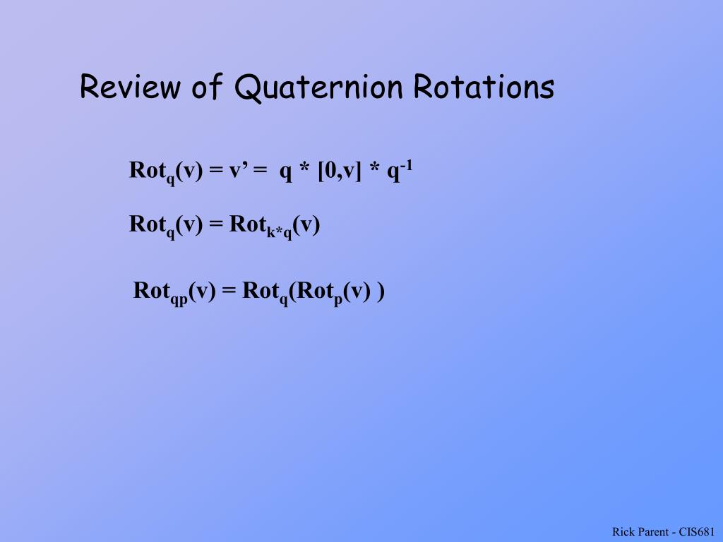PPT Animating with Quaternions PowerPoint Presentation, free download