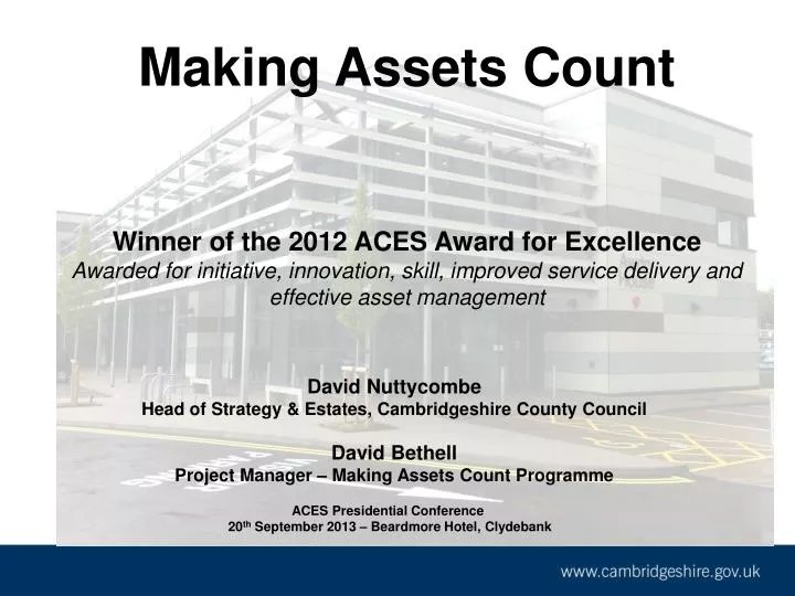 PPT A CES Presidential Conference 20 th September 2013 Beardmore