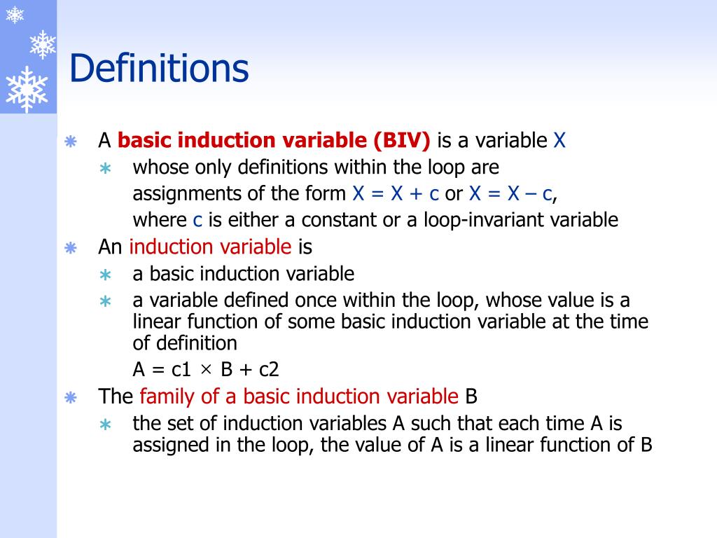 PPT Induction Variables and Strength Reduction PowerPoint Presentation ID4700918