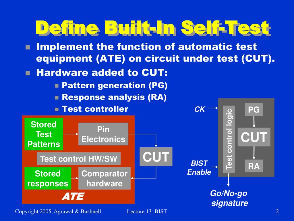 PPT VLSI Testing Lecture 11 BIST PowerPoint Presentation, free