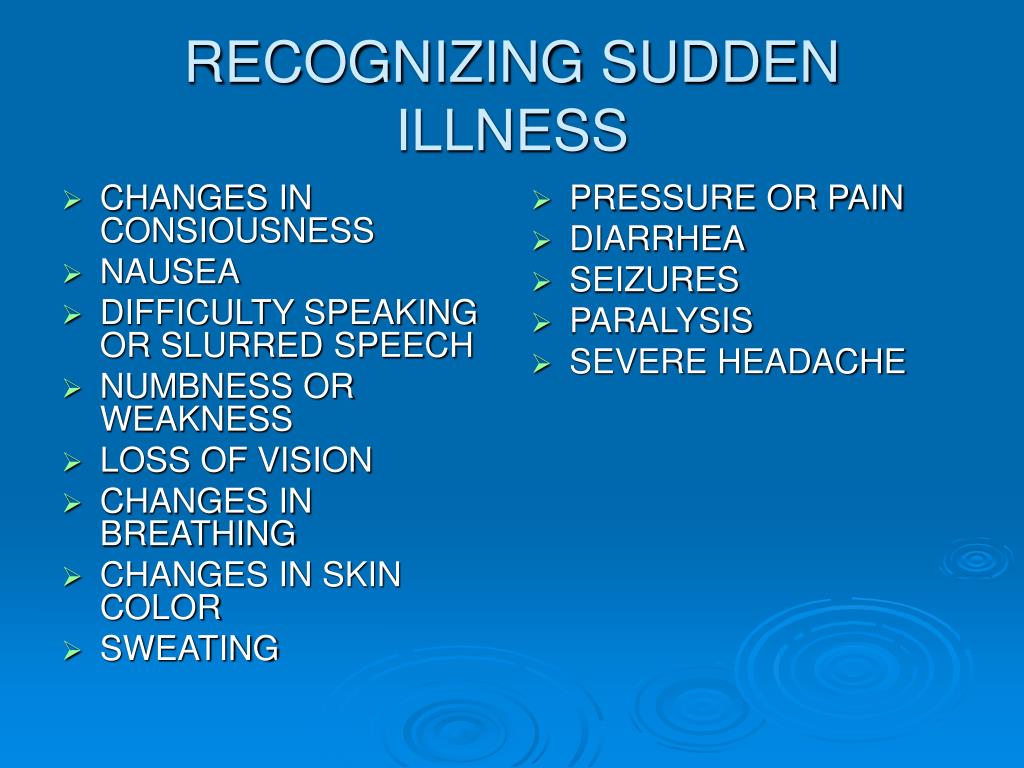 PPT Sudden illness PowerPoint Presentation, free download ID4705263
