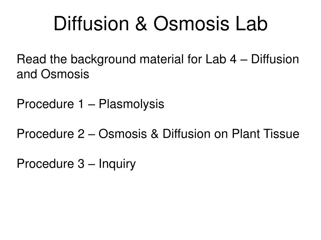 PPT Diffusion of Water (Osmosis) PowerPoint Presentation, free