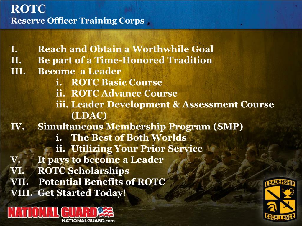 PPT ROTC Reserve Officer Training Corps PowerPoint Presentation, free