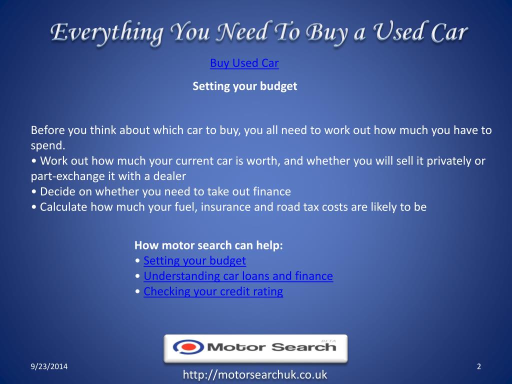 PPT Buy Used Car PowerPoint Presentation, free download ID4712379
