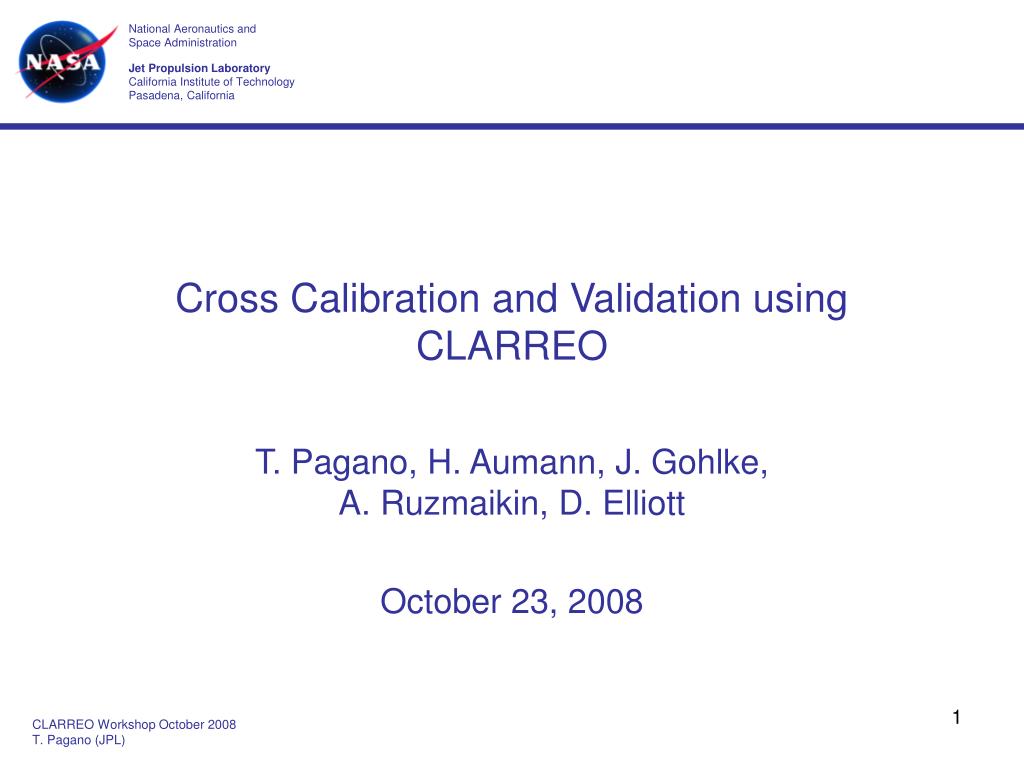 PPT Cross Calibration and Validation using CLARREO PowerPoint