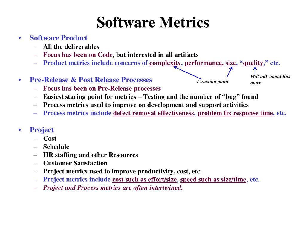 PPT Software Metrics/Quality Metrics PowerPoint Presentation, free