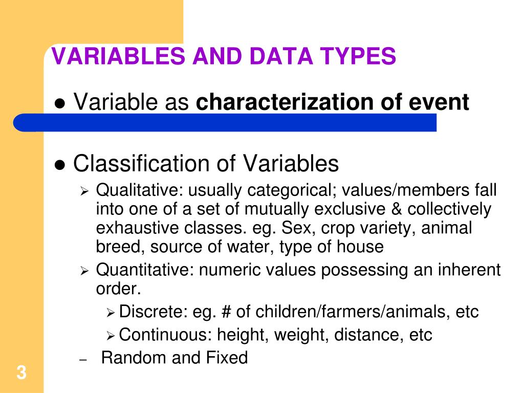 PPT DATA TYPES AND QUANTITATIVE DATA ANALYSIS PowerPoint Presentation