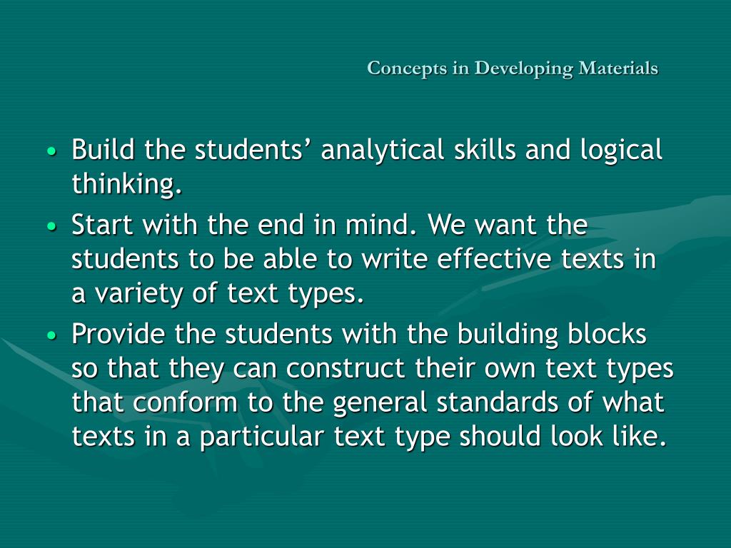 PPT Materials Development for Text Types PowerPoint Presentation