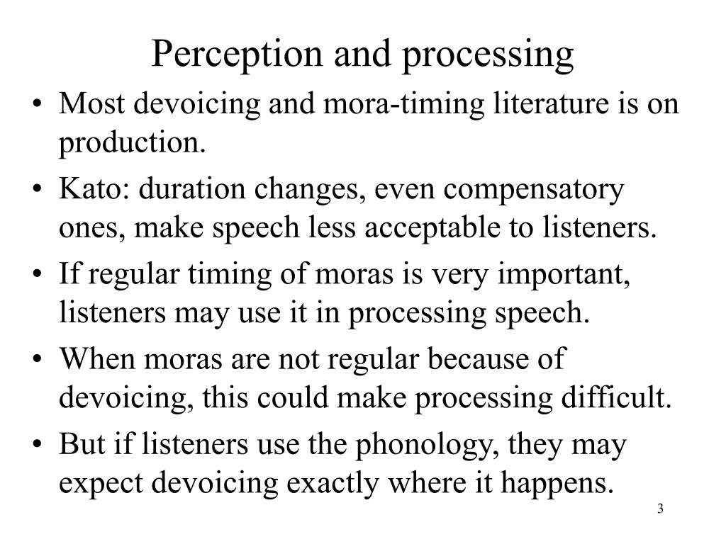 PPT Japanese MoraTiming and Speech Processing The Case of Devoiced