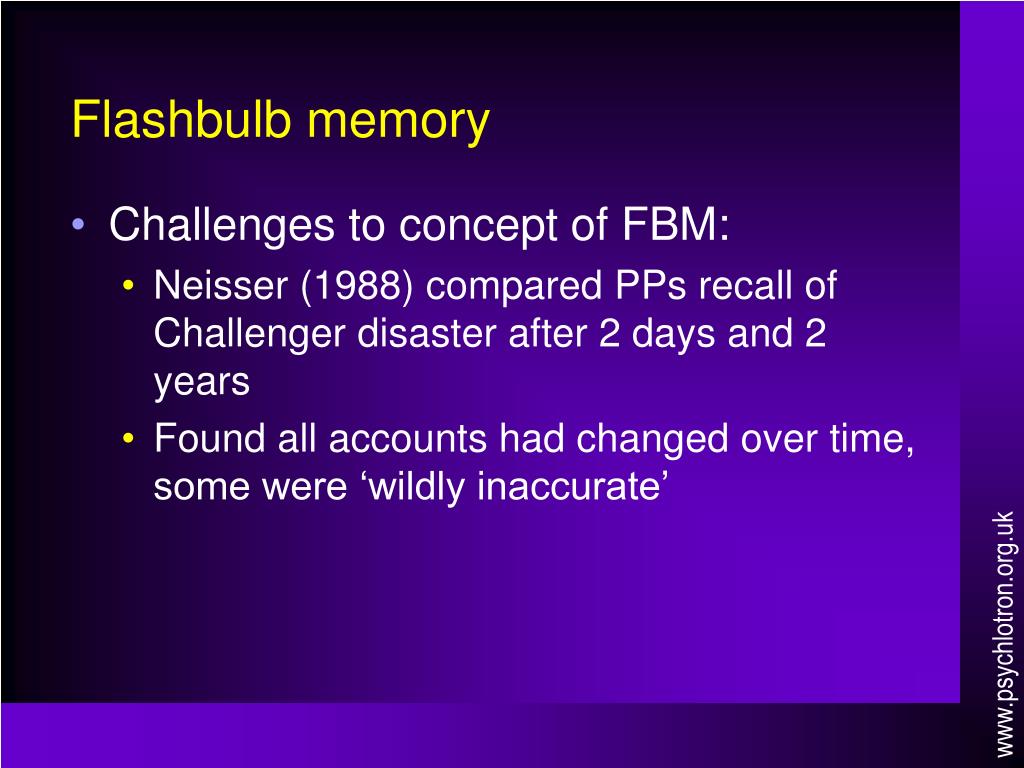 PPT Flashbulb memory PowerPoint Presentation, free download ID4718934