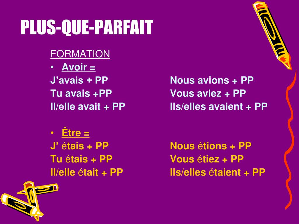 PPT LE PASSE COMPOSE L’IMPARFAIT & LE PLUSQUEPARFAIT PowerPoint Presentation ID4732336