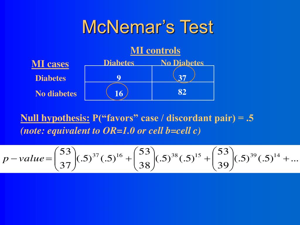 PPT Analysis of matched data; plus, diagnostic testing PowerPoint