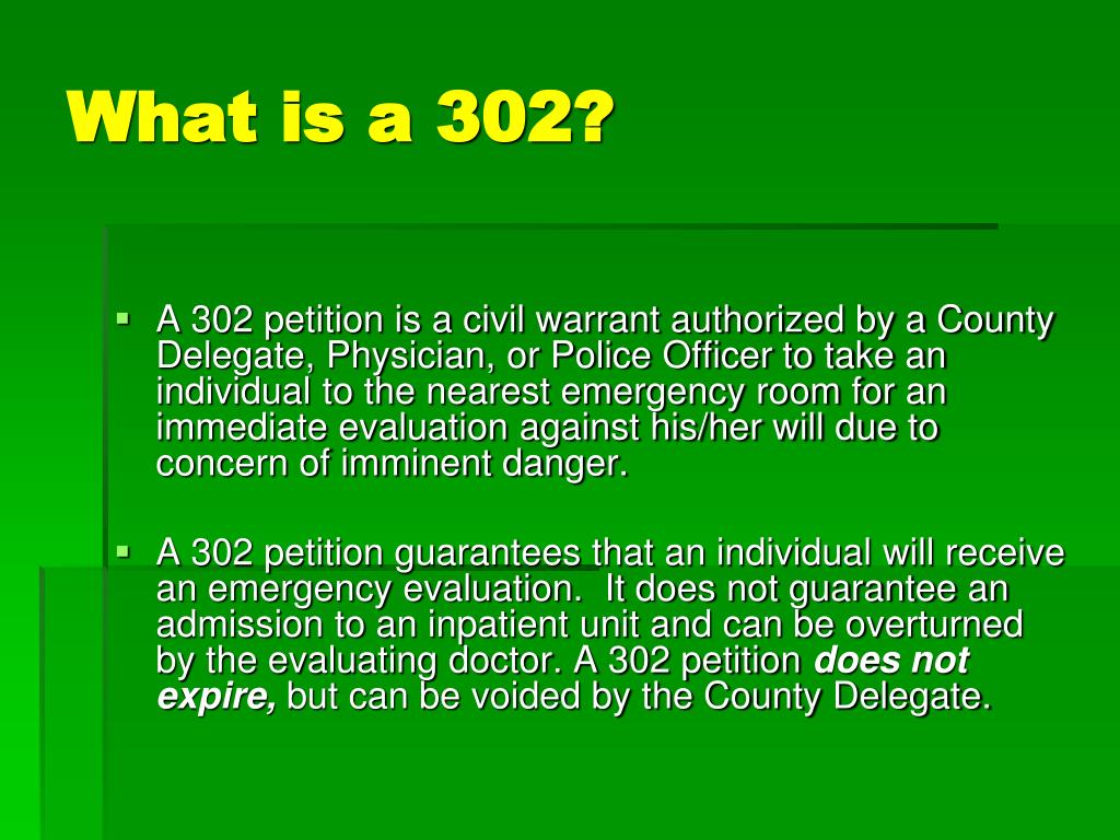 PPT 302 Involuntary Commitment PowerPoint Presentation ID4741289