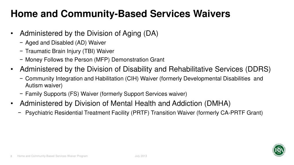 PPT Home and CommunityBased Services Waiver Program PowerPoint