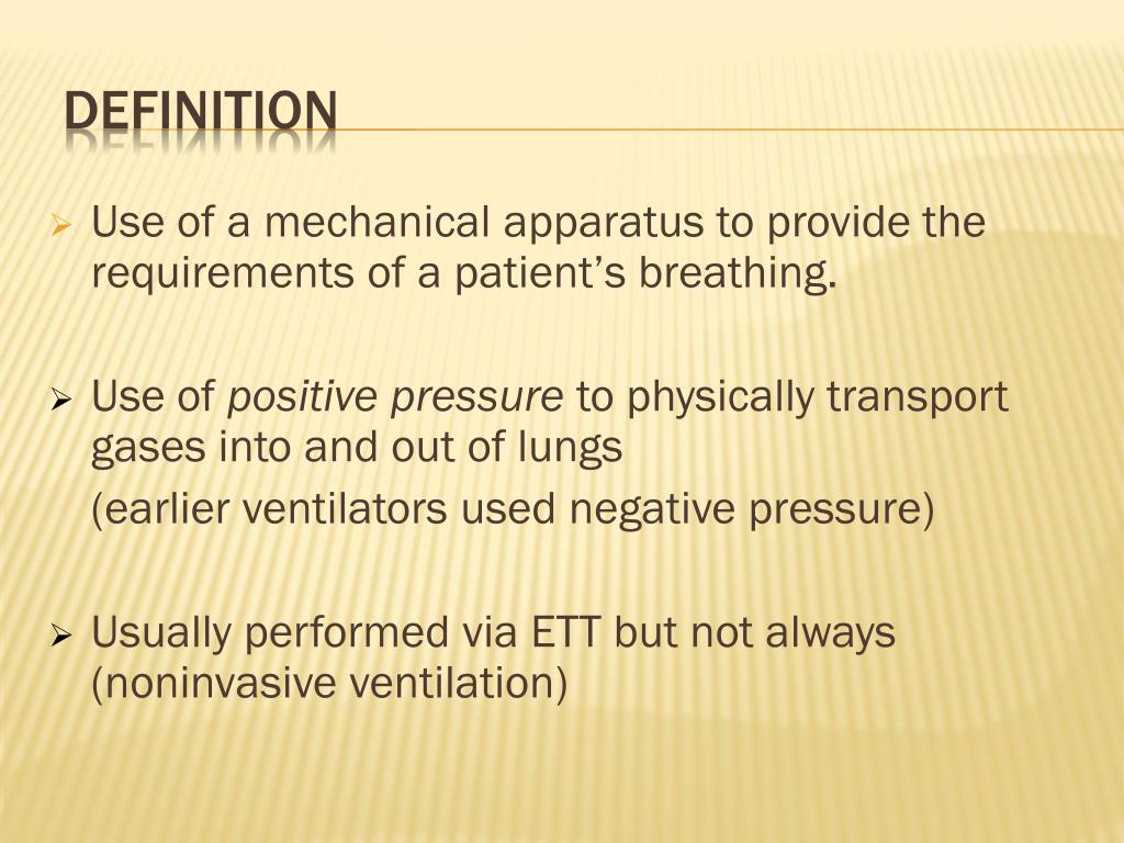 PPT Initiation and weaning of mechanical ventilation by Ahmed Mohamed