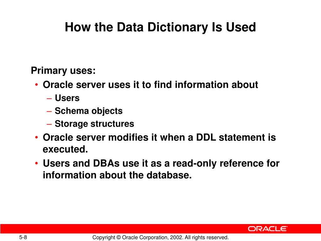 PPT Using Data Dictionary and Dynamic Performance Views PowerPoint
