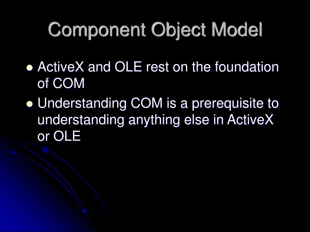 PPT Component Object Model PowerPoint Presentation, free download ID4747433