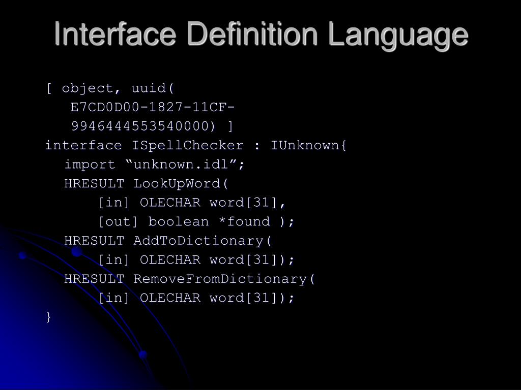 PPT Component Object Model PowerPoint Presentation, free download