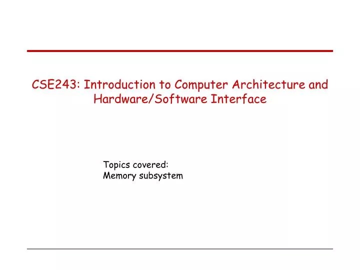 Software Hardware Interaction In Computer Architecture The Architect