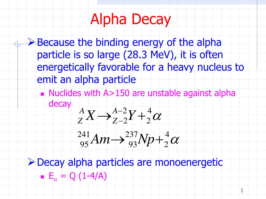 PPT Alpha Decay PowerPoint Presentation, free download