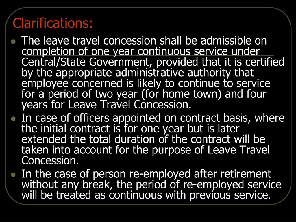 PPT LEAVE TRAVEL CONCESSION PowerPoint Presentation, free download