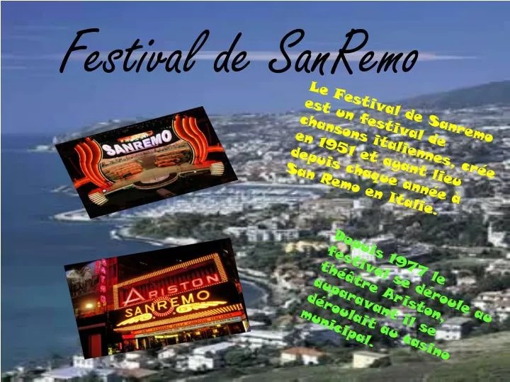 festival de san remo 2023 online PPT Festival de SanRemo PowerPoint Presentation, free download ID4757926