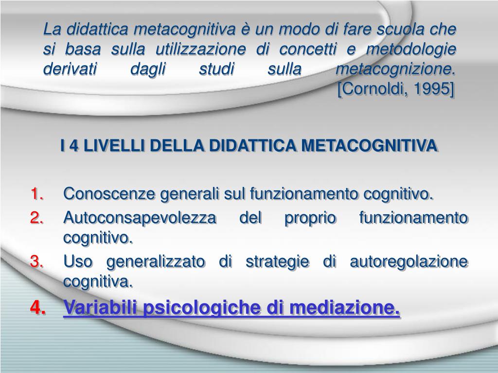 PPT LA DIDATTICA METACOGNITIVA PowerPoint Presentation, free download