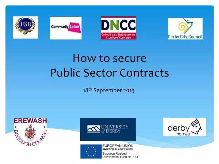 PPT How to secure Public Sector Contracts PowerPoint Presentation