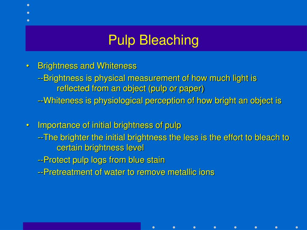 Bleaching Wood Pulp Mean at Leroy May blog