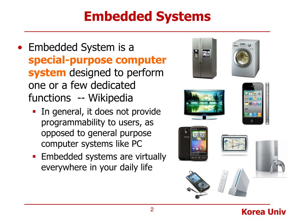 PPT Lecture 1. Embedded Systems vs GeneralPurpose Systems PowerPoint