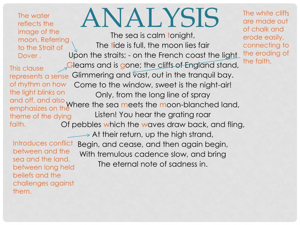 PPT DOVER BEACH MATTHEW ARNOLD PowerPoint Presentation, free download