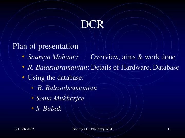 PPT DCR PowerPoint Presentation, free download ID4768139