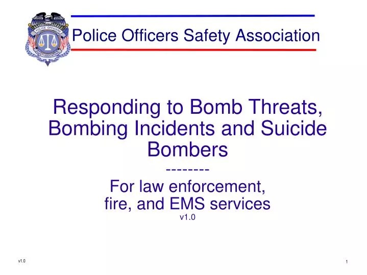 PPT Police Officers Safety Association PowerPoint Presentation