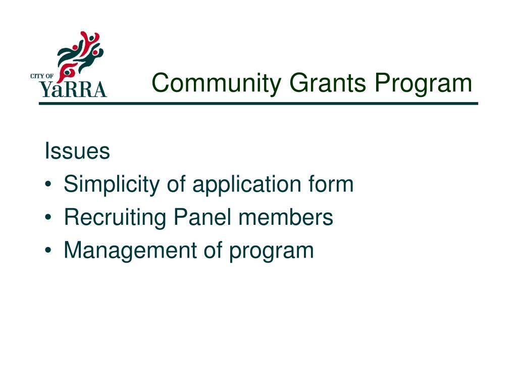 PPT Community Grants Program PowerPoint Presentation, free download ID4770151