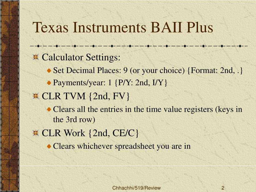 PPT Advanced Managerial Finance BA 519 Review of Time Value of