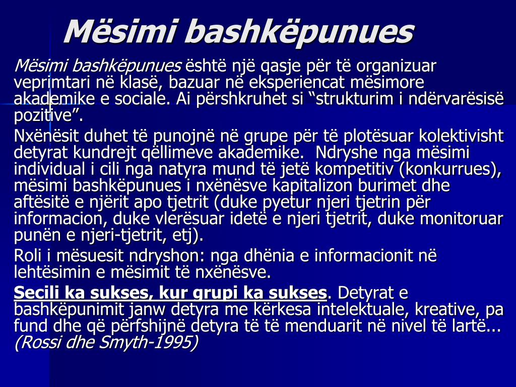 Metoda The Teknikat E Mesimdhenies Per Parashkollor