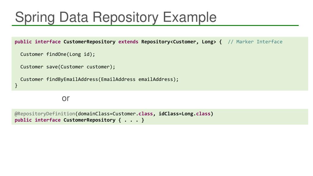 PPT Introduction to Spring Data PowerPoint Presentation, free