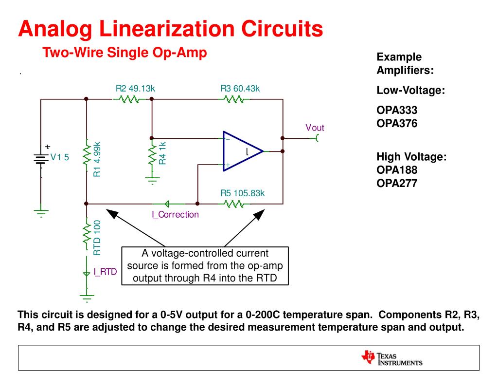PPT Signal Conditioning and Linearization of RTD Sensors PowerPoint