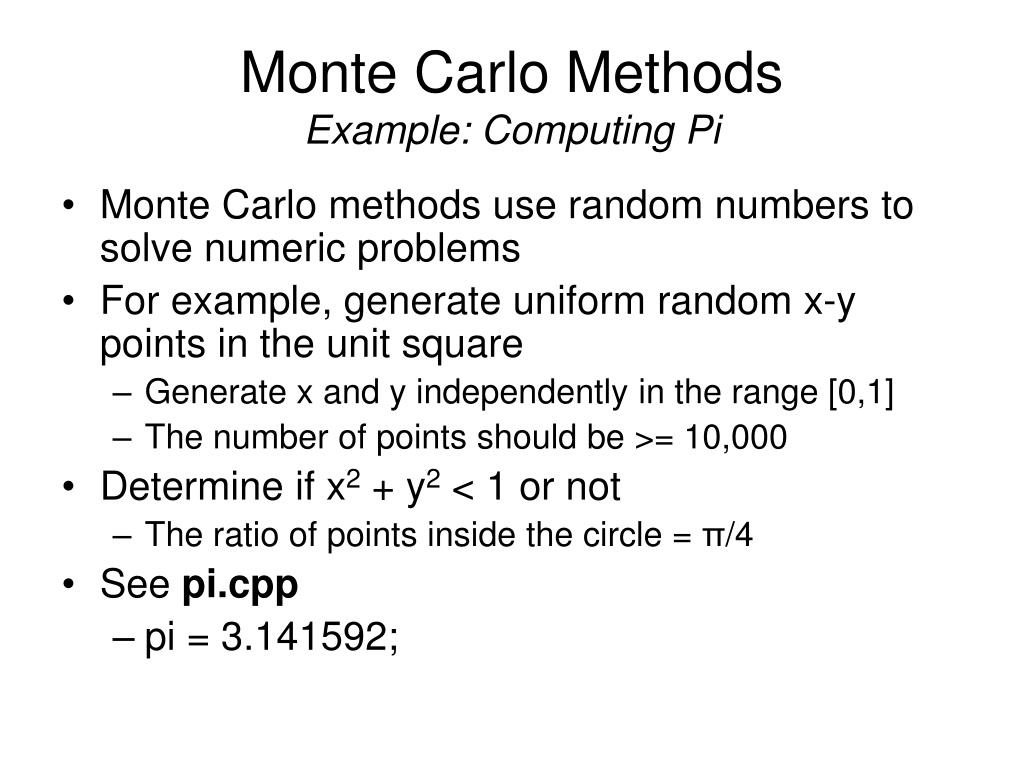 PPT Monte Carlo Methods PowerPoint Presentation, free download ID